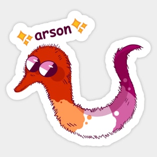 politically charged arson- Lesbian Variant Sticker